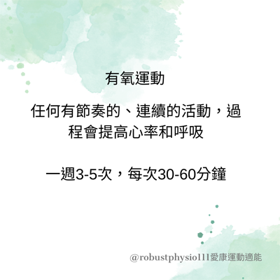 成人運動建議量 愛康適能
